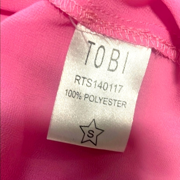 Tobi Pink Asymmetrical Blouse with Relaxed Fit - Picture 12 of 13